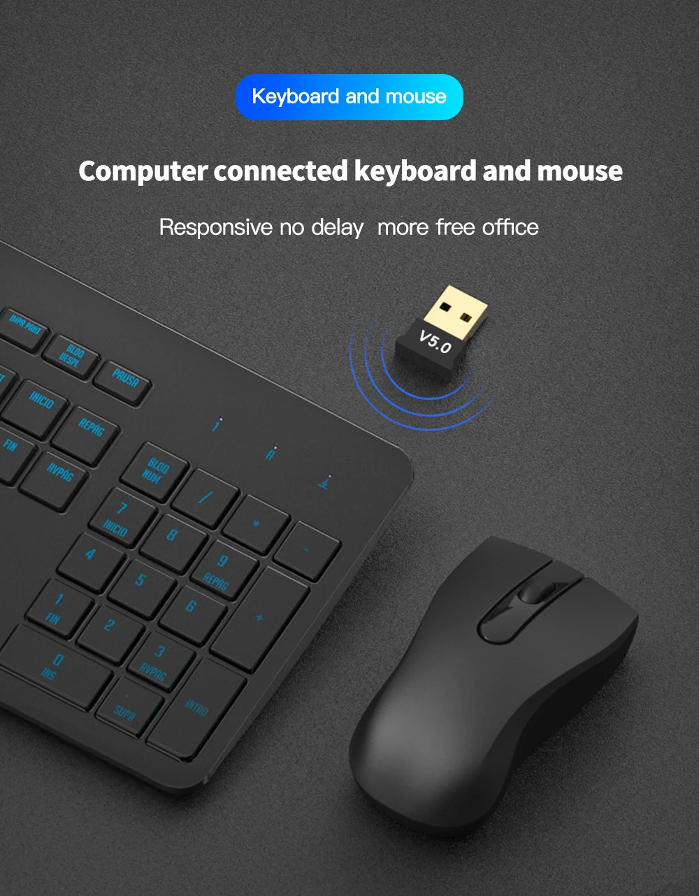 Bluetooth 5,0 адаптер передатчик Bluetooth USB аудио приемник адаптер Bluetooth Тип ключа беспроводной для компьютера ПК ноутбука