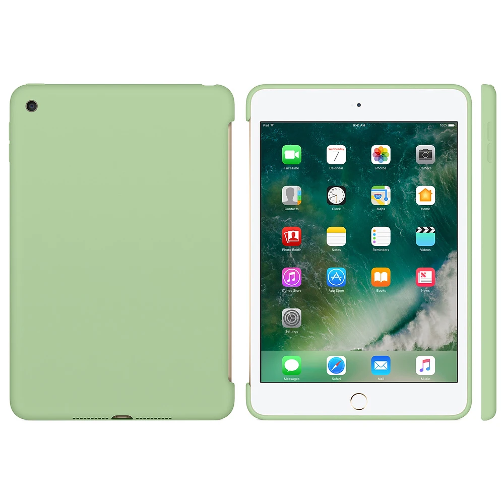 Mint Green Жидкий силиконовый чехол для ipad pro с логотипом s для apple ipad 10,5 дюймов, силиконовый защитный чехол - Цвет: Mint Green
