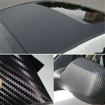 

26 Meters Car Sticker Film Wrap Decals Inner Replacement Waterproof Bumper Fender 3D Carbon Fiber Style