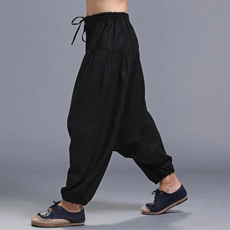 Повседневные свободные шаровары лосины для йоги мужские и женские длинные брюки штаны для занятий йогой Модальные штаны для тайцзи брюки богемная спортивная одежда
