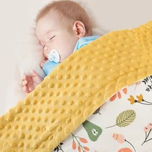 

Baby Blanket Cotton Swaddle Wrap for Newborn Bedding Sleep Throw Kids Air-conditioning Quilt Cartoon Toddler Sleepsack 110x75cm
