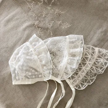 

3529 Fashion Baby Girl's 100days Birthday Lace Hat Kids Photography Props Newborn Accessories Sweet Baby Party Cap