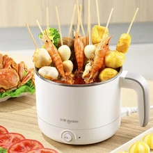 2 человека, 1.2л мини мультиварка, Электрический горшок для приготовления пищи, низкая мощность, электрический горячий горшок, 220 В, 600 Вт, нержавеющая сталь, электрическая Мультиварка