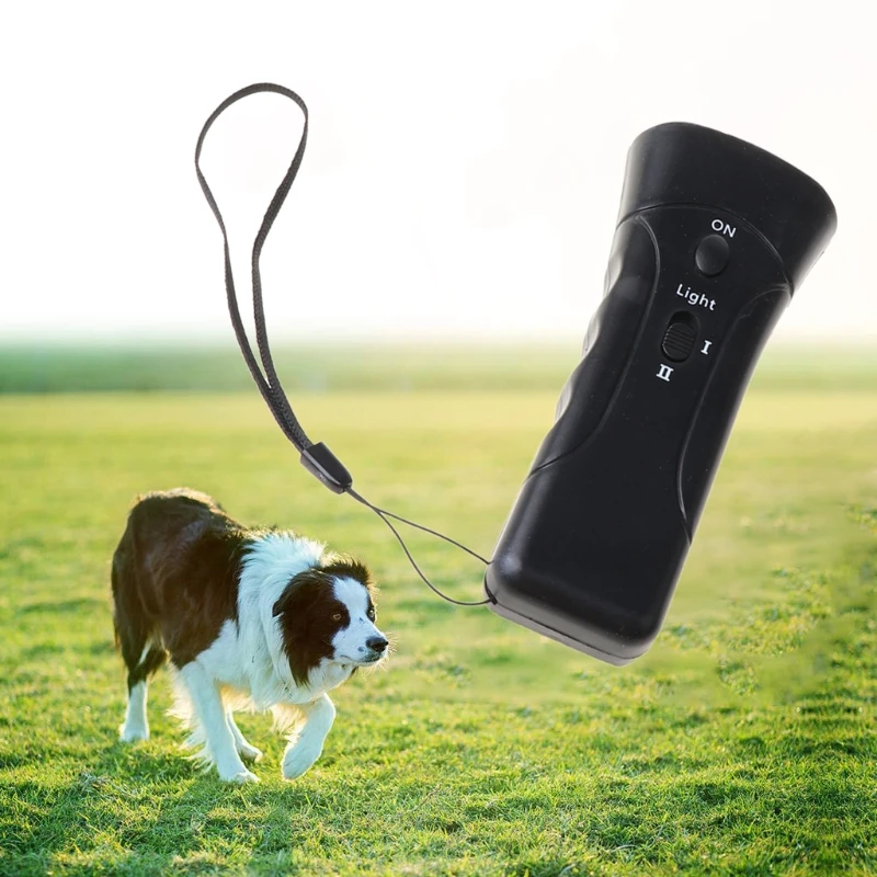 LED Ultrasonic Dog Training Repeller Anti-barking Trumpet Control Device