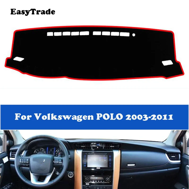 Аксессуары для Volkswagen VW POLO 2003-2011, накладка на приборную панель автомобиля, коврик для приборной панели, нескользящий коврик для защиты от солнца
