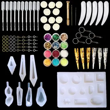 

DIY Crystal Pendulum Mold Set Silicone Resin Pendant Jewelry Casting Mould Necklace Making Tool Crafts