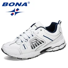 BONA новые дизайнерские кроссовки для бега мужские профессиональные кроссовки из яловичного спилка Спортивная прогулочная амортизация удобная спортивная обувь