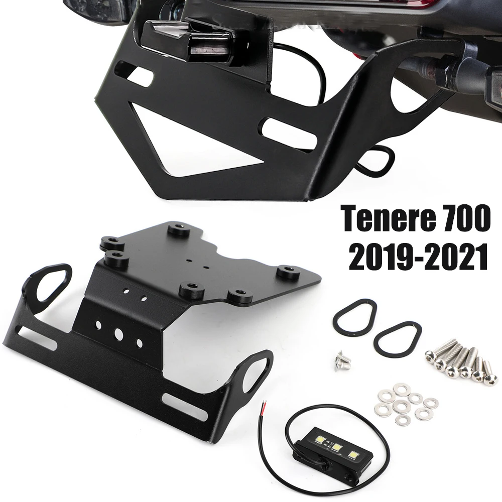 Tenere 700 Portatarga Portatarga Eliminatore Parafango Coda Ordinata Luce Led Per Yamaha Tenere700 Rally Xtz700 T7 2021 2020 19