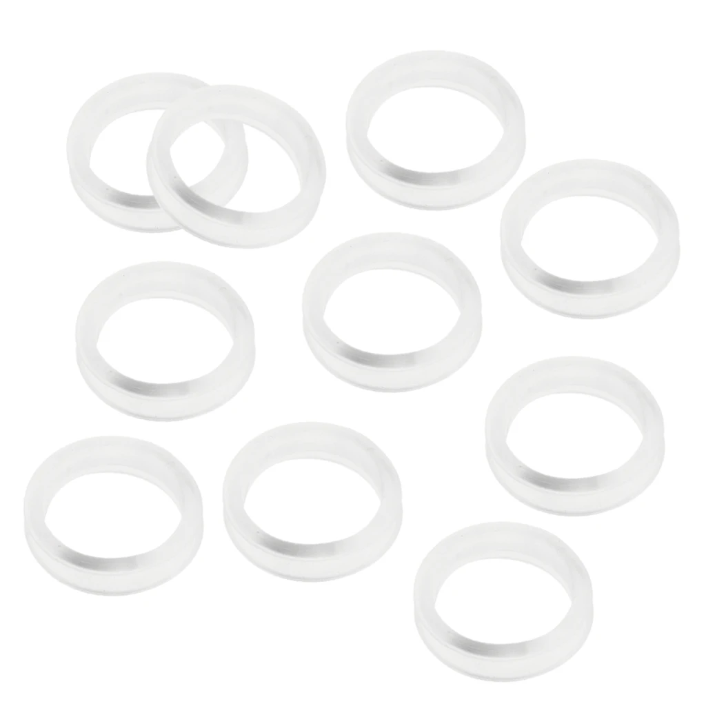 Lot 10Pcs Soft Rubber Finger Ring Grips Inserts Sizer for Barber Hairdressing Shear Scissors