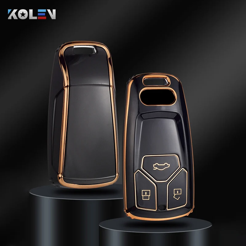 패션 TPU 자동차 원격 키 케이스 커버 셸 아우디 A4 B9 A5 A6 8S 8W Q5 Q7 4M S4 S5 S7 TT TTS TFSI RS 보호기 Fob Keyless