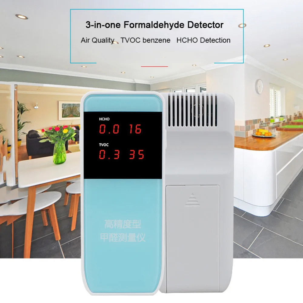 High Precision Formaldehyde Detector Home Air Quality Tester HCHO TVOC Portable Indoor Meter Monitor Professional Multifunction