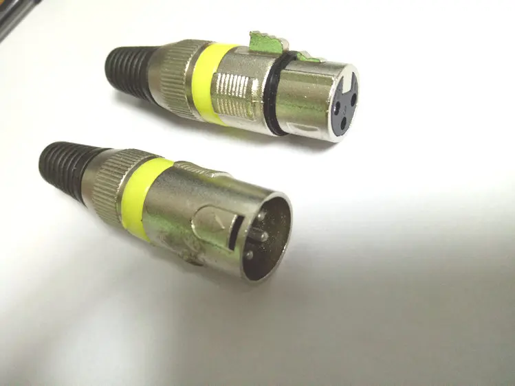 10 компл. Желтый 3 pin XLR аудио кабель Разъем MIC штекер + Женский Джек продажа |