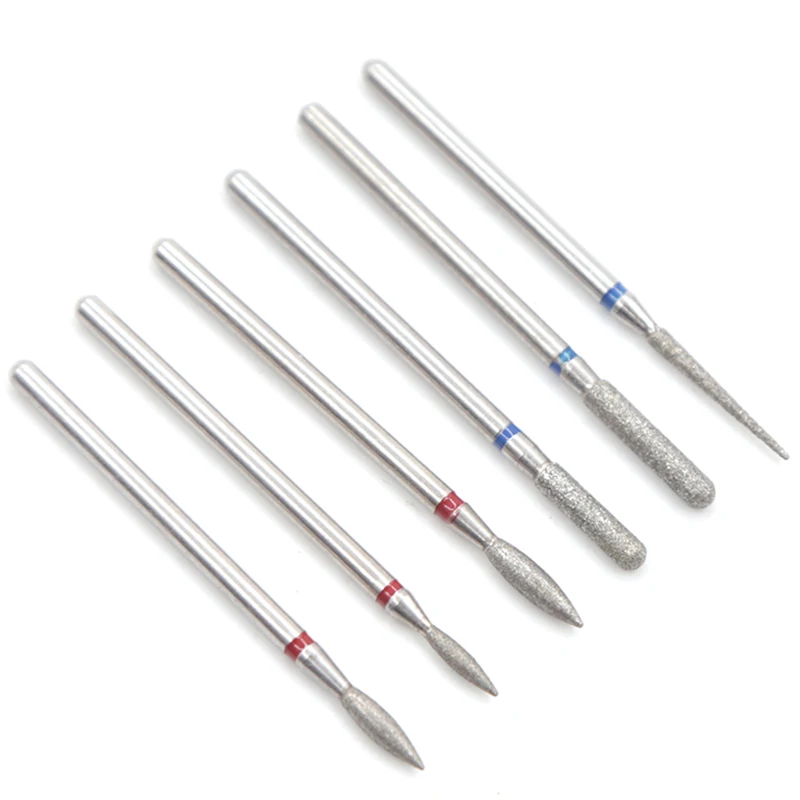 73 6PCS Diamond Cutters for Manicure Set Milling Cutters for Nail Silicone Ceramic Nail Drill Bits Set Milling Cutters for Pedicure - Color: 73