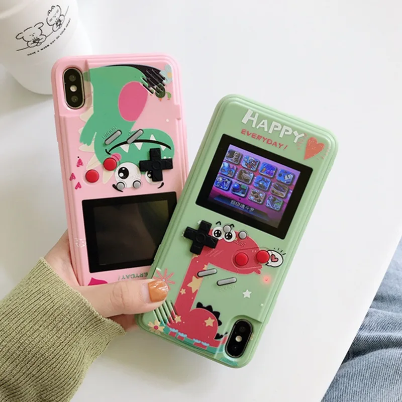 Полноцветный дисплей GameBoy чехол для телефона iphone XS MAX 6 7 8 plus X XR Ретро тетрис игра