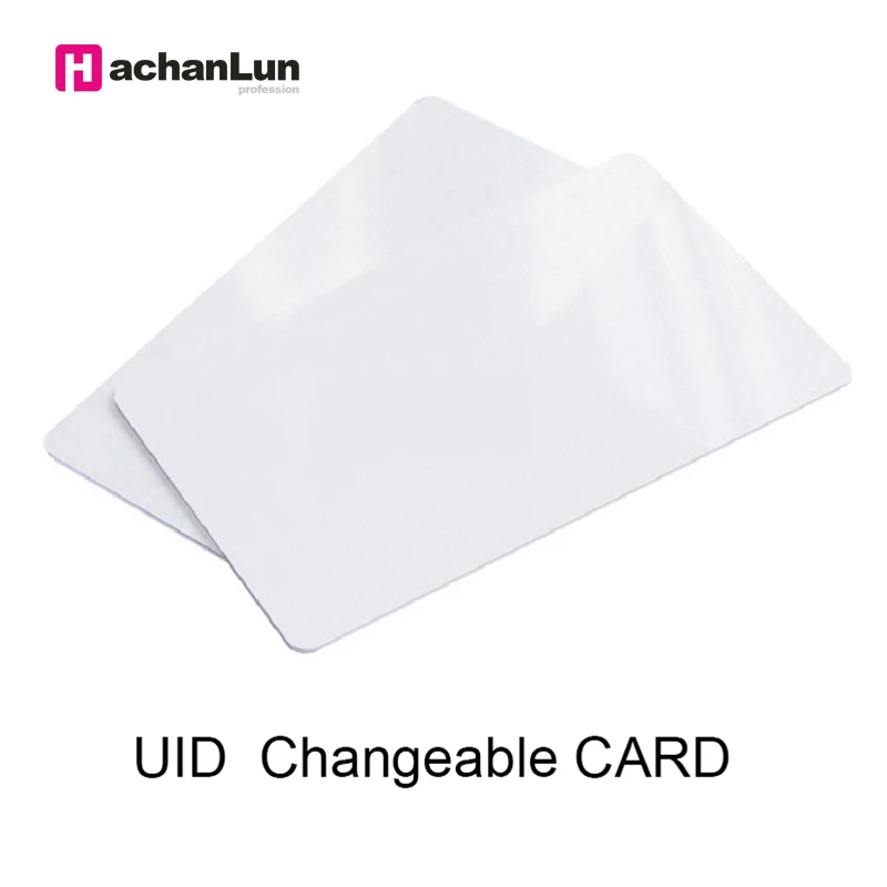 

HaChanLun 50PCS UID 13.56MHZ NFC smart chip IC card for access control access RFID rewritable read card 0 sector editable