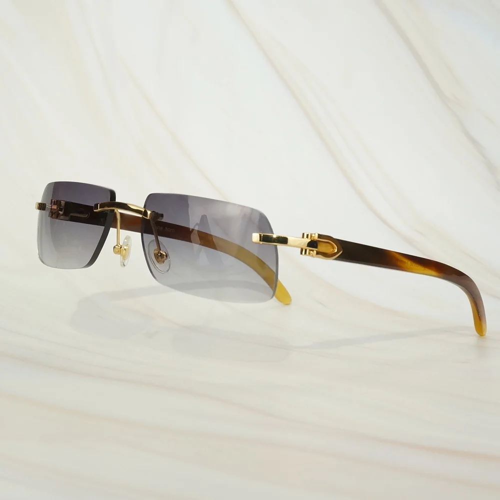 

Classic Designer Unique Sunglasses Women Retro Sun Glasses for Men Fashion Pink Shades Rimless Sunglasses for Driving Decoration