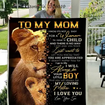 

Throw Blanket TO My MOM Letter Blanket 3D Print Sherpa Blanket on Bed Home Textiles Blanket HBTY XMAS Gift From Son 71