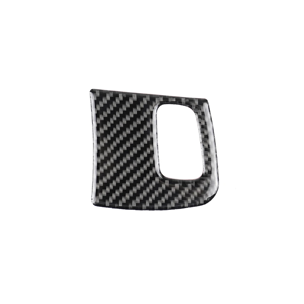 For Audi A4 B8 A5 8T S5 2008- Carbon Fiber Engine Start Key Frame Cover Trim Car Interior Stickers - Название цвета: Черный