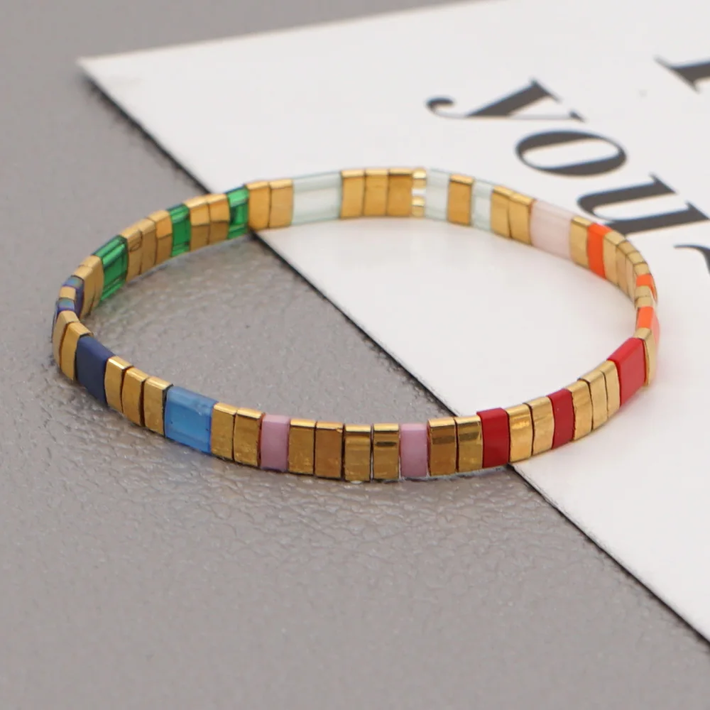 

Go2boho 2021 Tila Bracelets For Women Jewelry Bohemian Colorful Jewellery Rainbow Pulseras Fashion Boho Beach Bracelet Wholesale