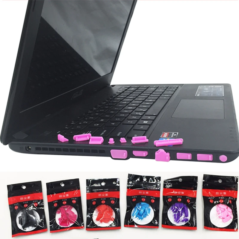 

13pcs/Bag Silicone Elastic Anti-dust Laptop Port Protector Dustproof Notebook Computer Port Plug Cover Stopper Keyboard Covers