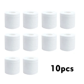 

10rolls Soft Toilet Paper 3-layer Thickening Strong Water Absorption Tissues Virgin Wood Pulp Home Bathroom Kitchen Accessories