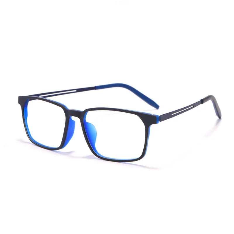 

Width-143 Titanium Cutout temple eyewear frame myopia glasses male full rim big face men eyeglasses frame elastic paint glasses