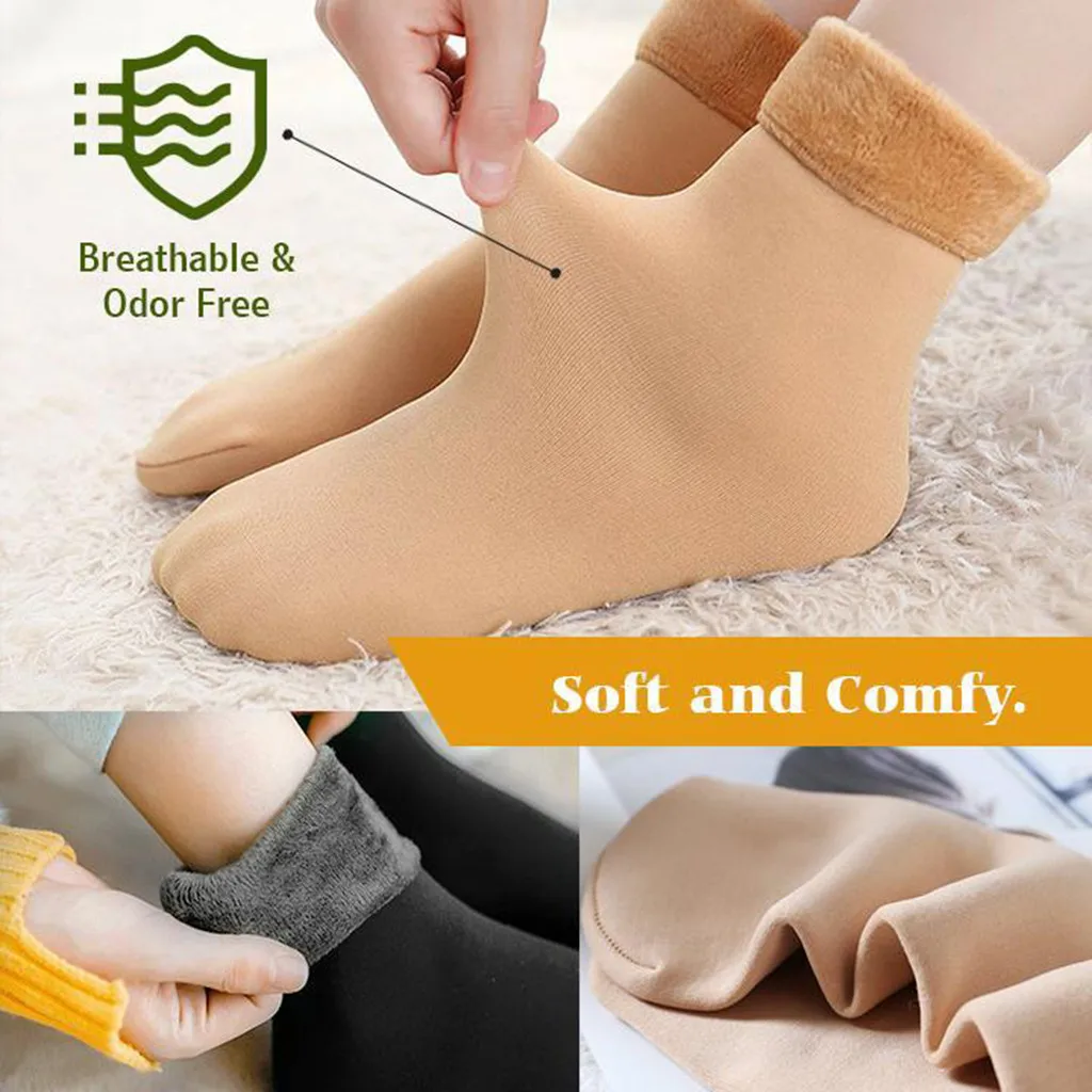 1 пара, женские носки, зимние теплые длинные однотонные носки, бархатные теплые носки, женские плотные теплые мягкие носки для сна