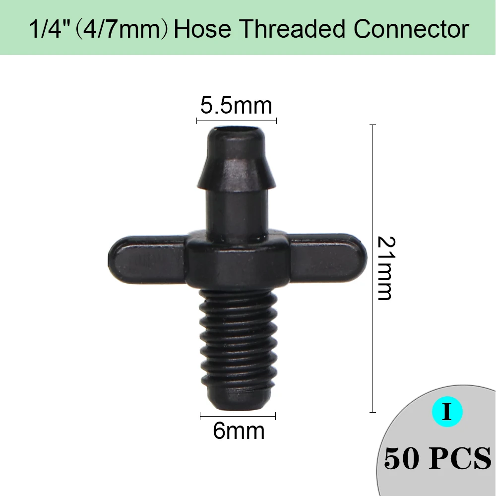 Garden Irrigation Hose Sprinkler Connector Double Barb Tee Elbow Eng Plug Water Pipe Joint 8/11 4/7mm Hose Lock Watering Fitting 