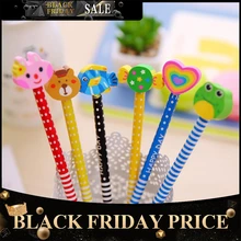 Разные цвета), 40 шт./компл. детей HB карандаш Детская школьная школьных принадлежностей с яркими Цвет ластик