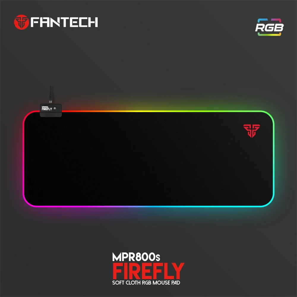 Большой коврик для мыши FANTECH MPR800S RGB 800*300*4 мм профессиональный игровой с гладкой