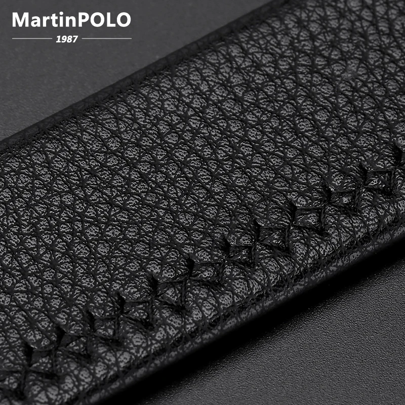 MARTINPOLO ремень из натуральной воловьей кожи для мужчин, Роскошный деловой ремень с металлической пряжкой, автоматические ремни из воловьей кожи, модный ремень MP02801P