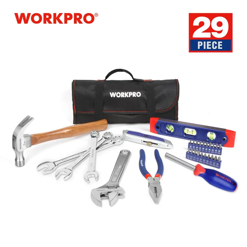 WORKPRO 29 шт. Домашний набор инструментов метрические ручные инструменты