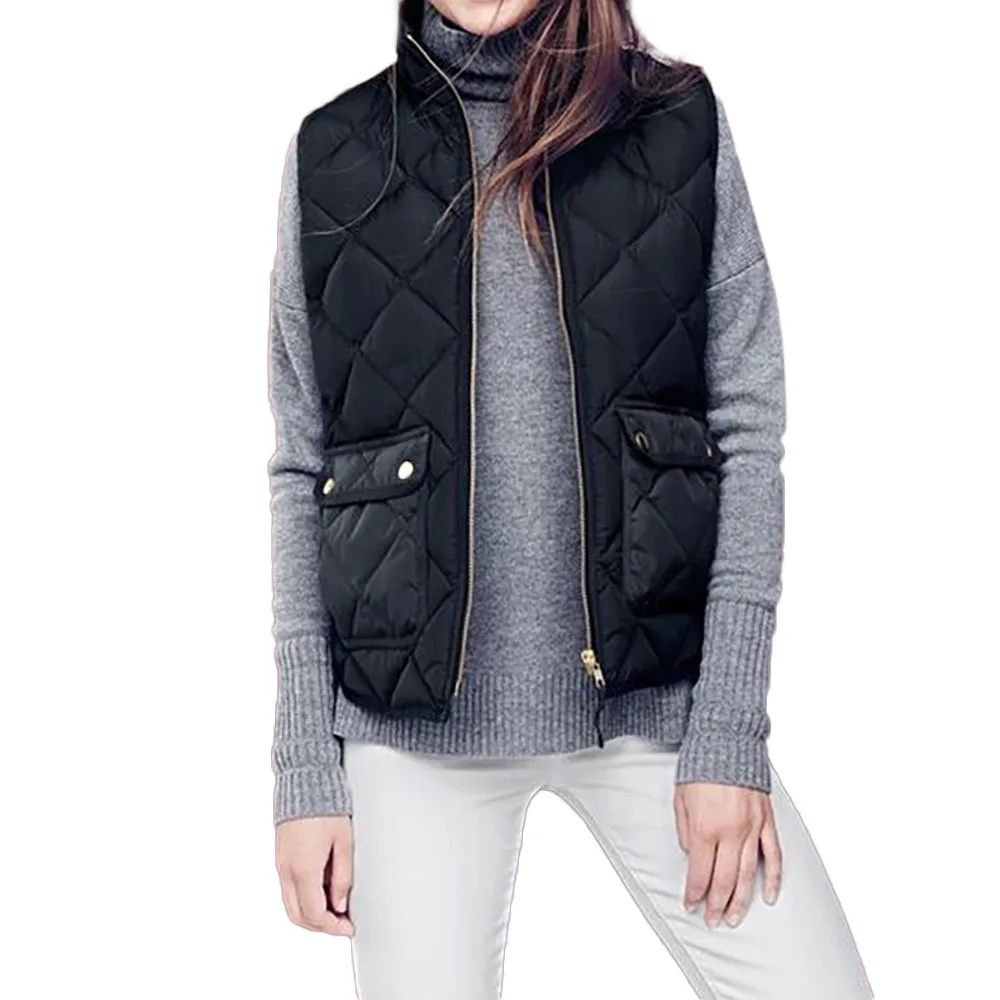 2019 Autumn and Winter Sleeveless Jacke Vest Women Thick Female Loose Warm Waistcoat Vest Coat Jacket chamarras de mujer