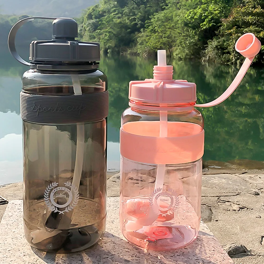 600-2000ml Outdoor Fitness Drinking Bottle Kettle Large Capacity Portable Climbing Bicycle Water Bottles BPA Free Gym Space Cups | Дом и сад