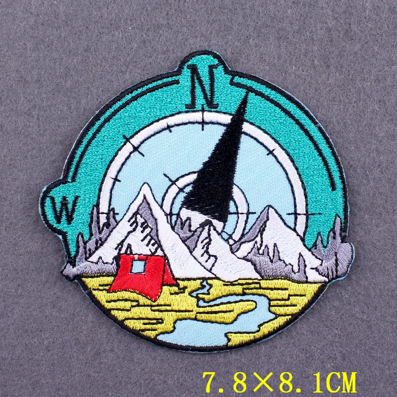 Camp Adventure Patch Iron On Embroidery Patches For Clothing Thermoadhesive  Patches For Clothes Wilderness Outdoor Patch Badges - AliExpress