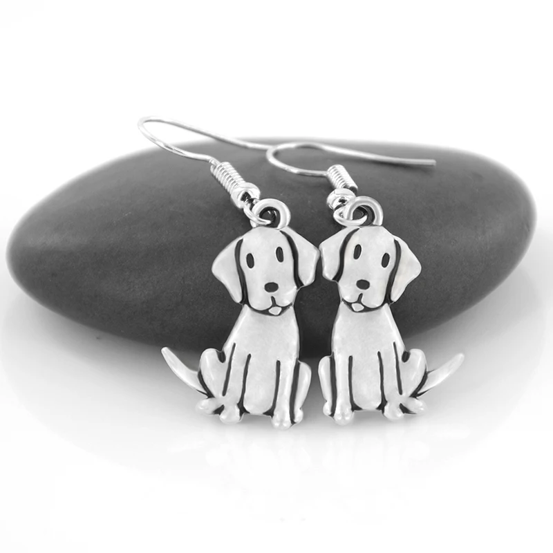 

10 Pairs Vintage Fashion Labrador & Golden Retrever Dog Charm Drop Dangle Earrings For Women Jewelry Girls 2020 Bulk In lots