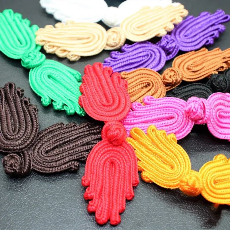 Boutons Fermoirs Grenouille Chinois Style Fleur - Pour Cheongsam, Cardigan, Costume Traditionnel, Couture - 8