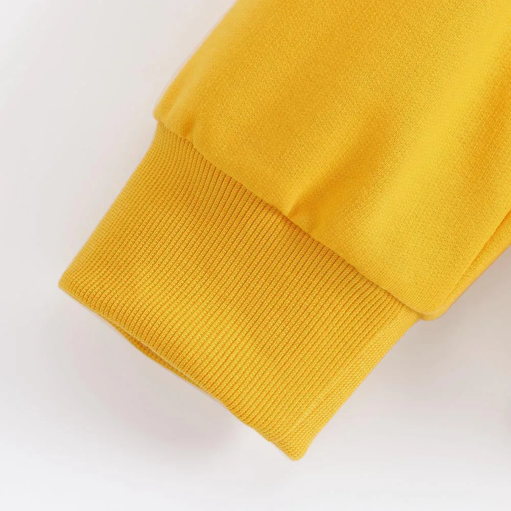 Теплые толстовки осень зима флис Oh Yes письмо Harajuku печати пуловер свободные толстовки женские карманы желтый Пот Рубашка-пальто
