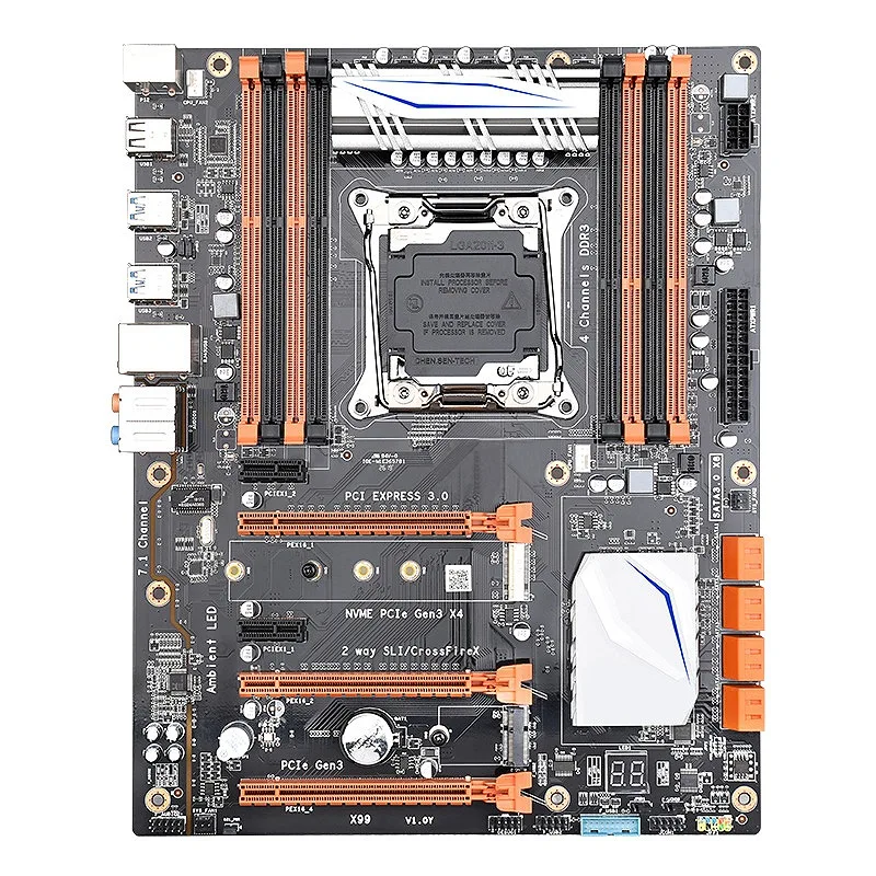 HOT-JINGSHA X99 LGA 2011-v3 материнская плата 4-канальный Ddr3 256G Ram, M.2 Ssd, Sata3.0, Usb3.0, Pcie 16X для Intel I7 E5-V3 2678 2669 264