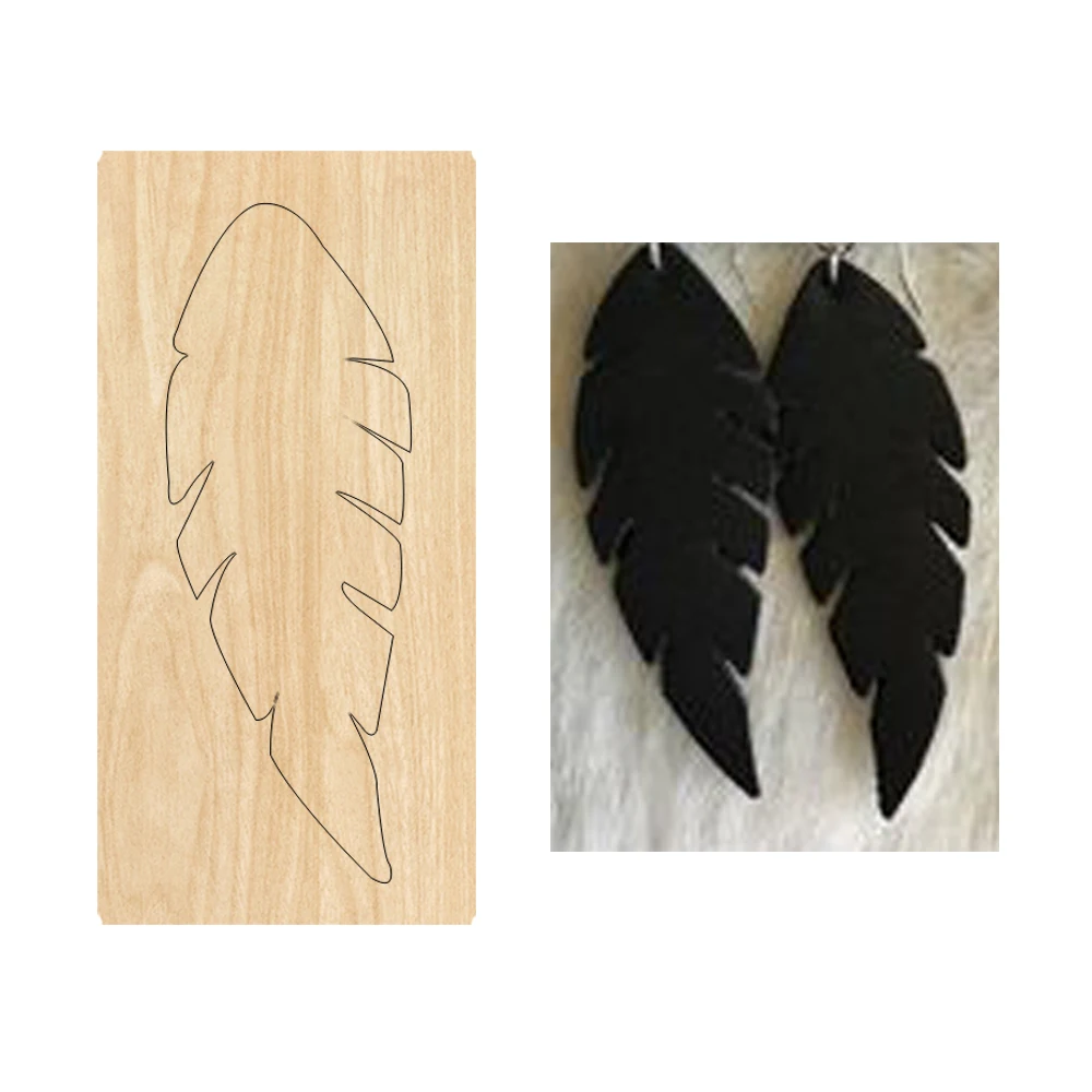 Leather Earring Cutting die Leaf Shape Paper Art Decoration Tool for DIY Handicraft Cutter Handmade Mould | Дом и сад