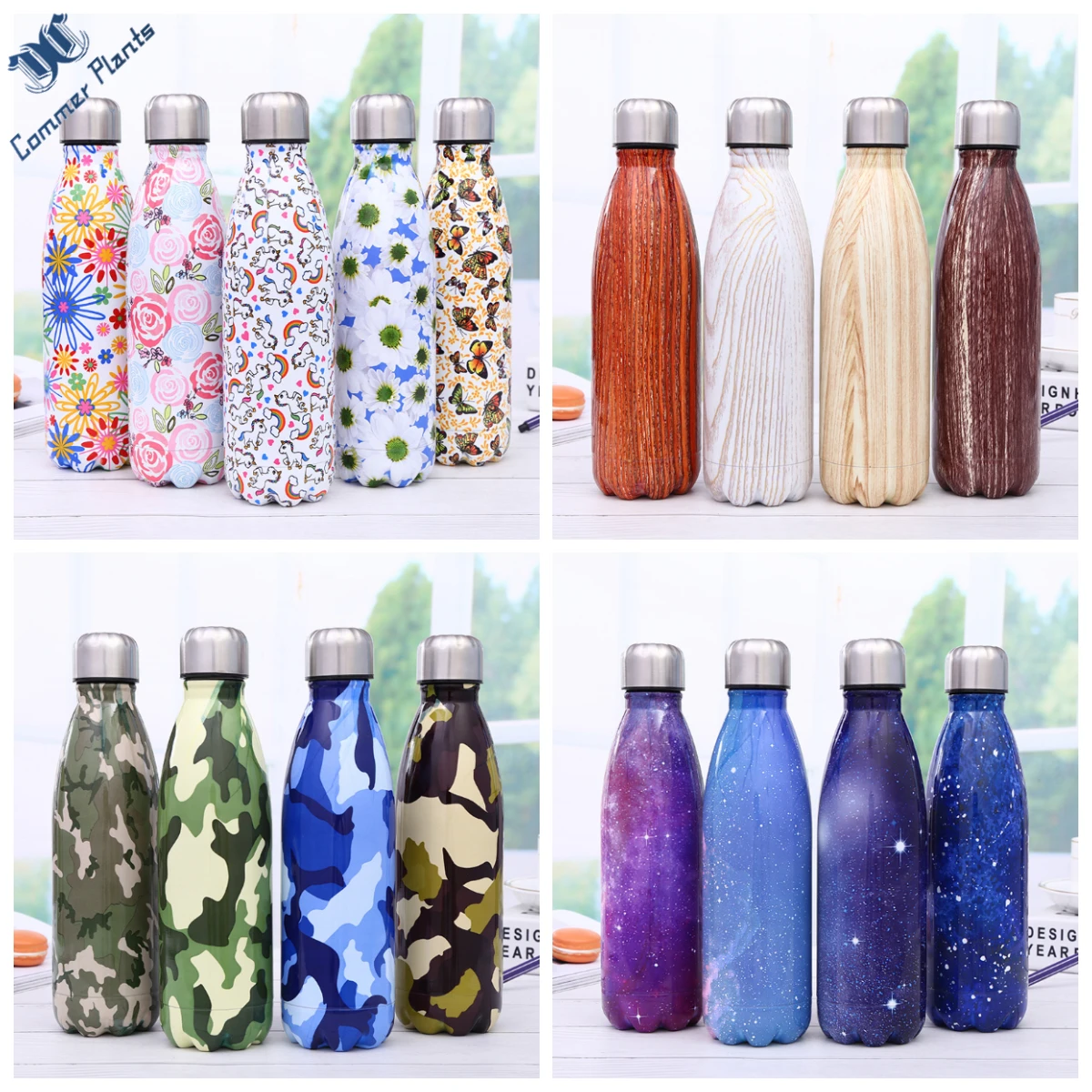 NEW 500ml Stainless Steel Thermos Mug Coffee Milk Double Wall Cup Gradient Color Outdoor Sport Hot/Cold Water Cola Shape Bottles | Дом и сад