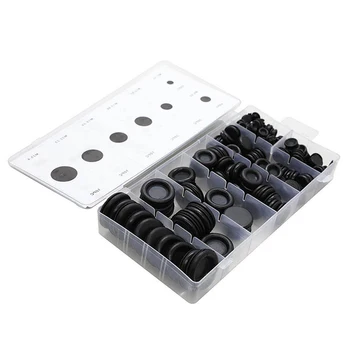 

Rubber Grommet Firewall Hole Plug Set Electrical Wire Gasket Assortment Washers 170pcs Boxed single-sided rubber protection coil