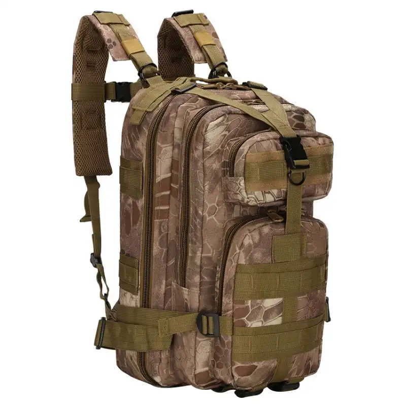 Muddy crepe 600D Nylon Military Backpack Tactical Waterproof Molle System Daypack Bags For Outdoor Camping Hiking Trekking Fishing Hunting - Цвет: Muddy crepe