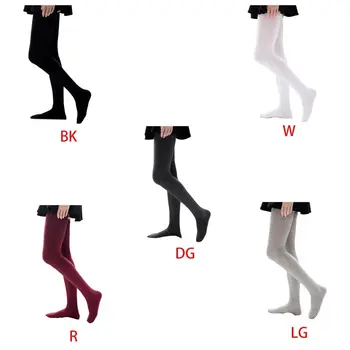 

Women Winter Extra Long Thigh High Stockings Solid Color Over Knee Boot Warm Pantyhose