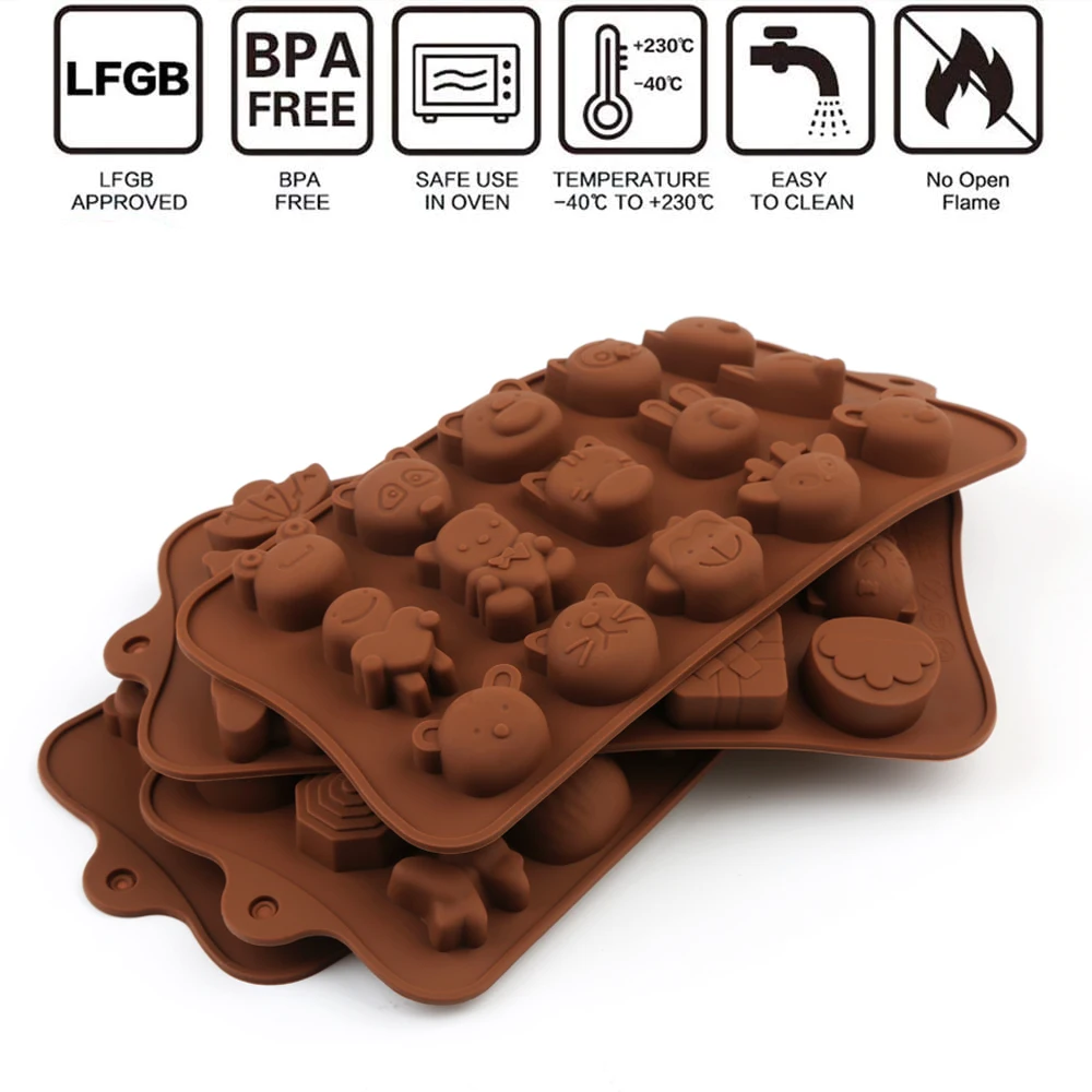 New Chocolate Molds Silicone Food Grade Non-stick Cake Baking Design Candy Mold SILICON 3D Mold Kitchen Gadget DIY