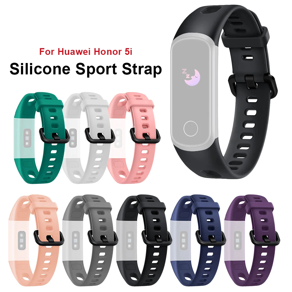 Ремешок для Honor Band 5i ремешок Huawei силиконовый браслет мягкий термополиуретановый