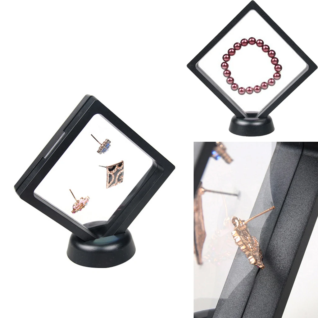 10 Pcs 3D Floating Frame Display Holder Coin Display Stand for Challenge Coins Jewelry Antique Medal Bracelets Necklaces Earring