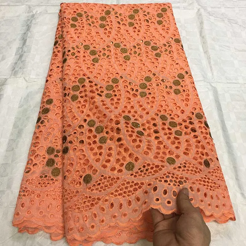 Новейшее швейцарское сухое кружево высокое качество кружева хлопок ткань из Дубая Африканское парчовое полотно 5 ярдов