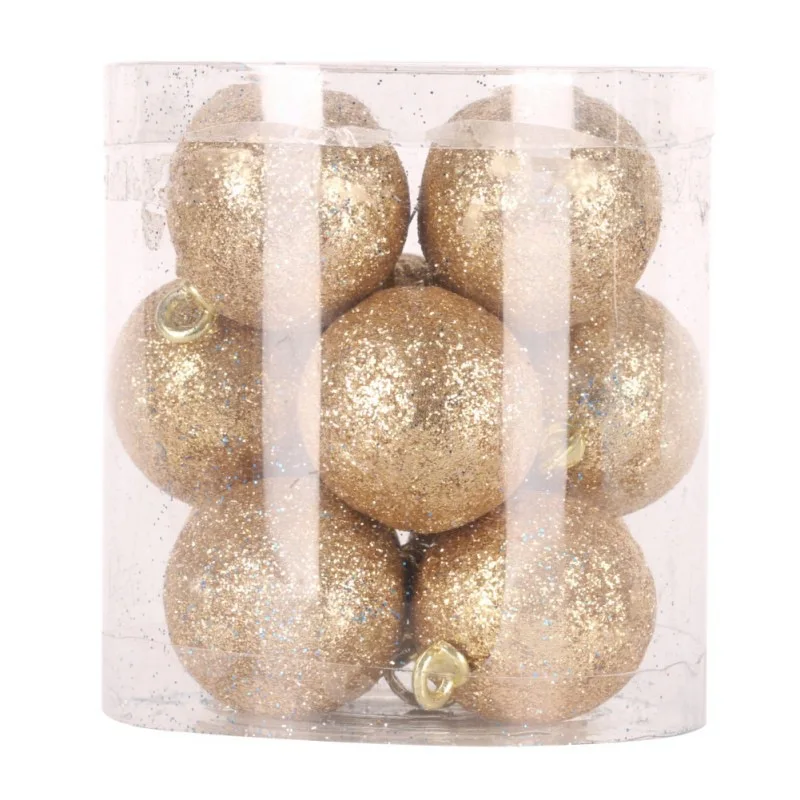 thumbnail image 1 of 12 piezas/lote de adornos navideños de bolas para árbol de Navidad, adornos redondos para fiestas, festivales, productos para el hogar, dulces, 1 of 5
