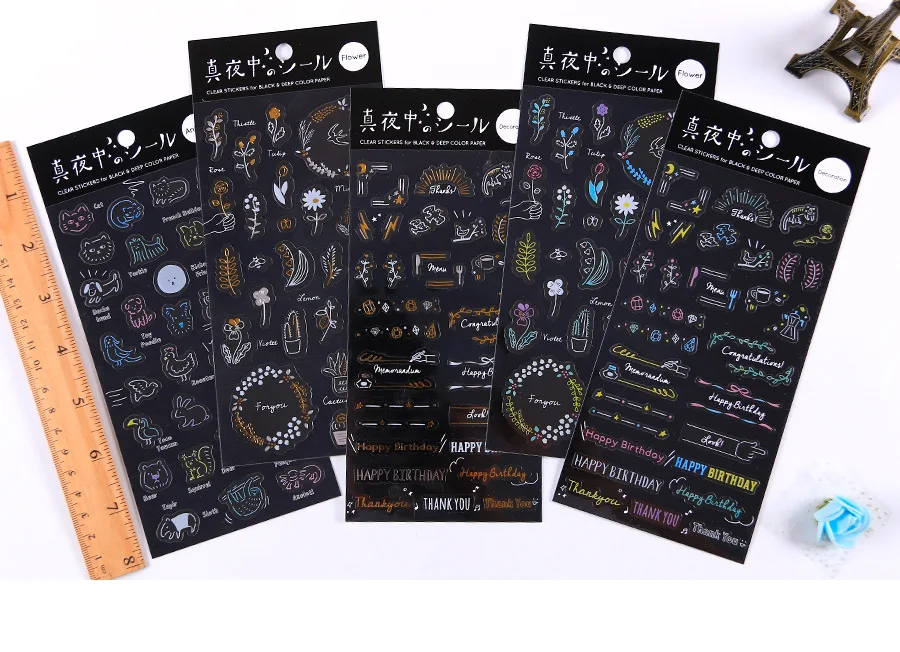 1set/1lot Kawaii Stationery Stickers Simple lines Decorative Mobile Stickers Scrapbooking DIY Craft Stickers